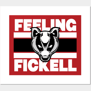 Feeling Fickell // Retro Badger Cartoon // Football in Wisconsin Posters and Art